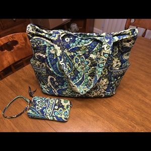 Vera Bradley Tote Bag and Wristlet